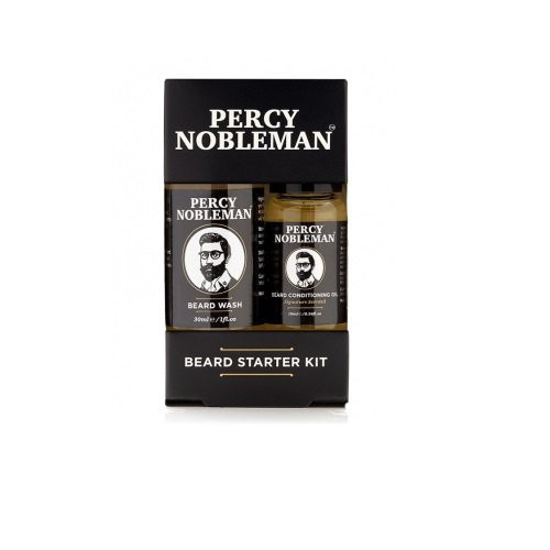 Percy Nobleman Beard Starter Kit barzdos priežiūros rinkinys, Rinkinys