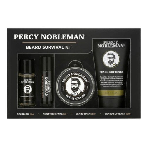 Percy Nobleman Beard Survival Kit Barzdos priežiūros rinkinys, Rinkinys