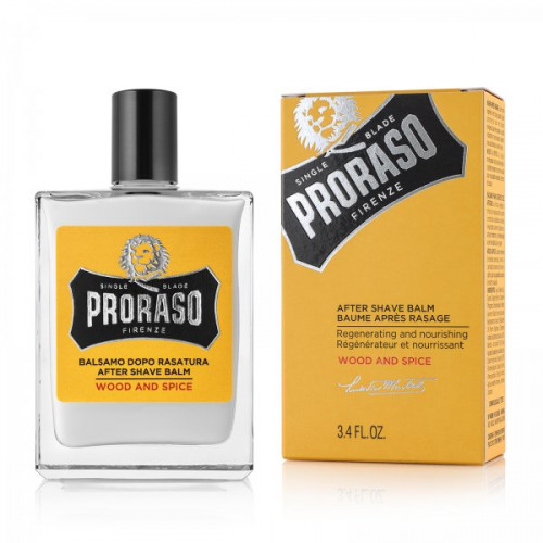 Proraso Wood & Spice After Shave Balm Balzamas po skutimosi, 100 ml