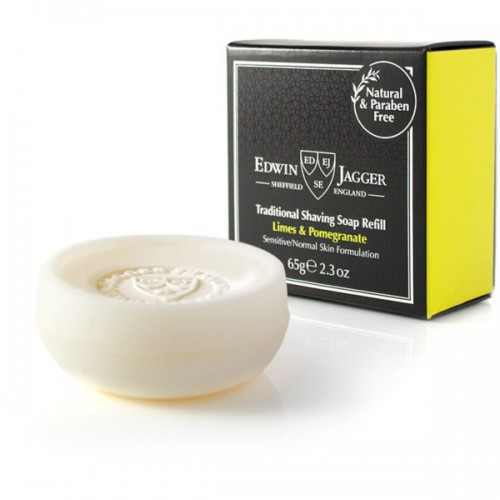Edwin Jagger Traditional Shaving Soap Refill Skutimosi muilas, Limes & Pomegranate