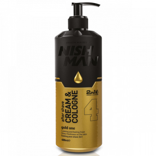 Nishman After Shave Cream & Cologne Gold One 4 Kremas-odekolonas po skutimosi, 400ml