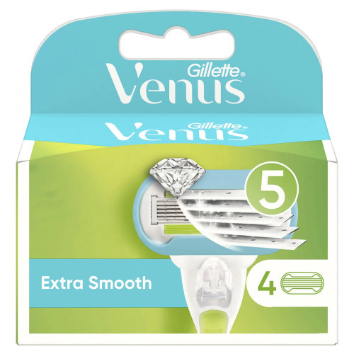 Gillette Venus Extra Smooth Razor Skustuvo galvutės, 4 vnt.