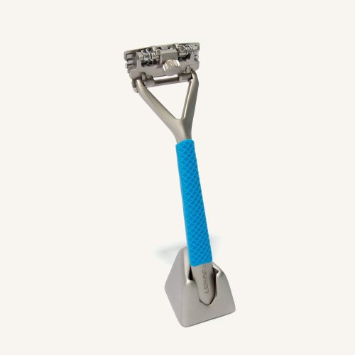 Leaf Shave The Leaf Grip Sleeve Silikoninė įmautė skustuvo rankenai, Light blue