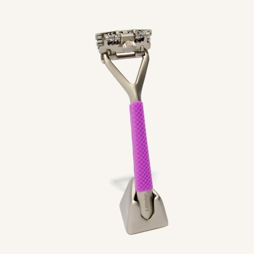 Leaf Shave The Leaf Grip Sleeve Silikoninė įmautė skustuvo rankenai, Purple