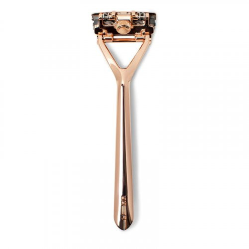 Leaf Shave The Leaf Pivoting Head Razor Trijų ašmenų skustuvas, Rose Gold