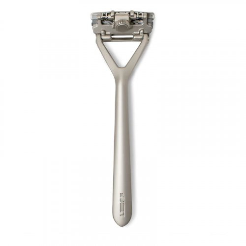 Leaf Shave The Leaf Pivoting Head Razor Trijų ašmenų skustuvas, Silver
