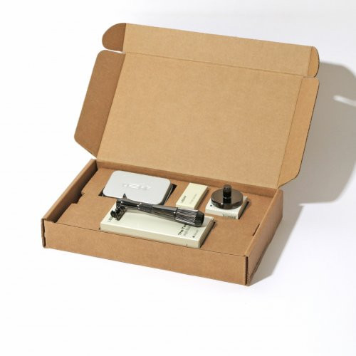 Leaf Shave Twig Single Edge Kit Rinkinys su vienašmeniu skustuvu, Mercury
