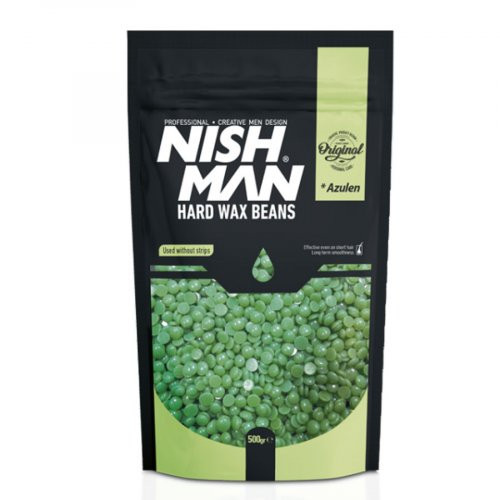 Nishman Hard Wax Beans Kietosios depiliacijos vašku pupelės, Azulen