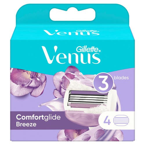 Gillette Venus Breeze Women Razor Refills Papildomos skustuvo galvutės, 4vnt