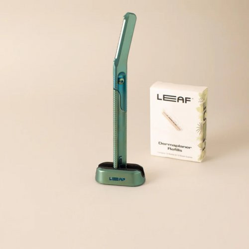 Leaf Shave Dermaplaner Kit Skustuvo rinkinys veido ir antakių priežiūrai, Spruce