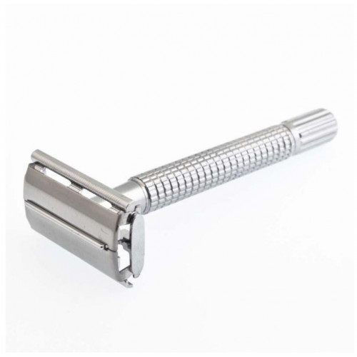 LEA Traditional Double Edge Safety Razor Dvipusis skustuvas, Platinum