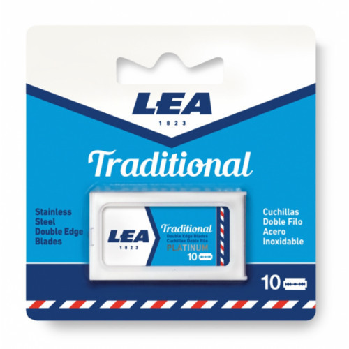 LEA Stainless Steel Double Edge Blades Dviašmeniai skutimosi peiliukai, 10 vnt.