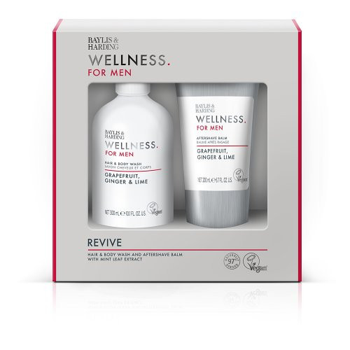 Baylis & Harding Wellness For Men Revived & Ready Gift Set Dovanų rinkinys vyrams, 300+200ml