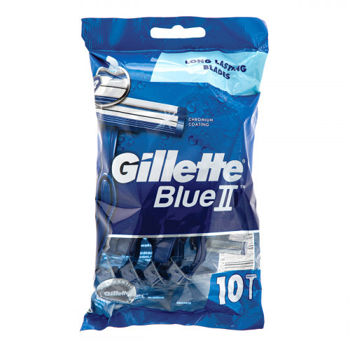 Gillette Blue II Disposable Razors Vienkartiniai skustuvai, 10 vnt.