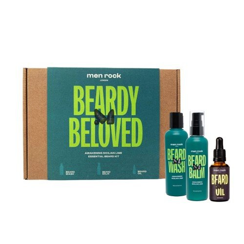Men Rock Beardy Beloved Awakening Sicilian Lime Beard Kit Barzdos priežiūros rinkinys, 1vnt.
