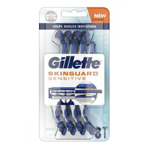 Gillette Disposable Razor For Sensitive Skin Vienkartiniai skustuvai, 8vnt
