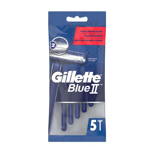 Gillette Blue II Disposable Razors Vienkartiniai skustuvai, 5 vnt.