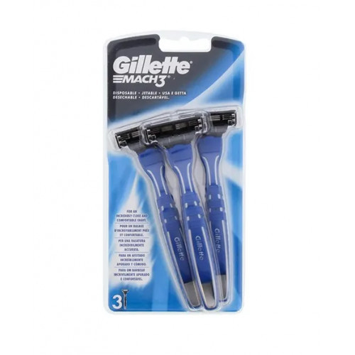 Gillette Gillette Mach3 Disposable Razors Vienkartinis skustuvas, 3vnt