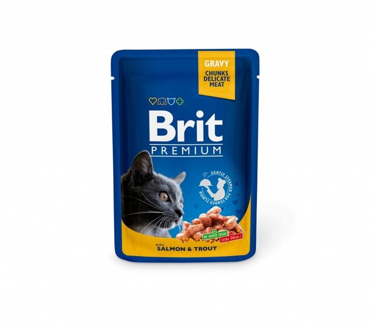 Brit Premium Salmon & Trout konservai katėms lašiša ir upėtakis, 100g