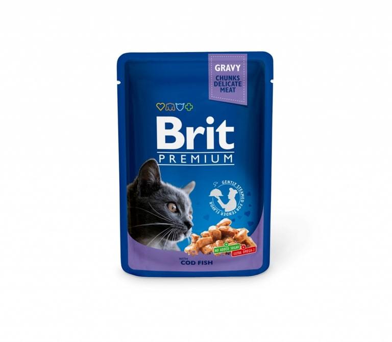 Brit Premium Cod Fish konservai katėms su menke 100g