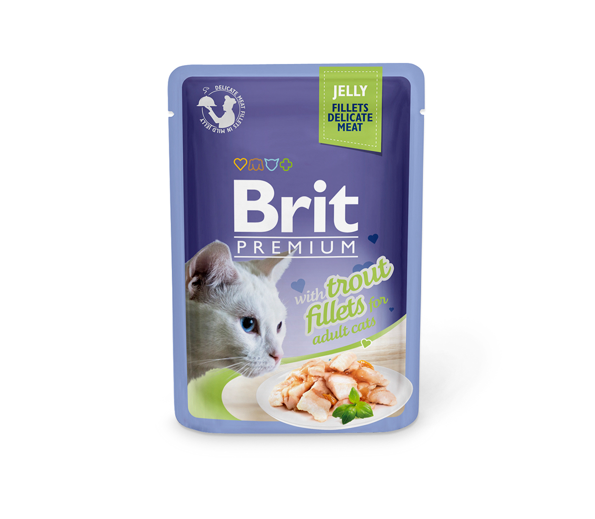 Brit Premium Delicate Trout in Jelly konservai katėms upėtakio filė drebučiuose