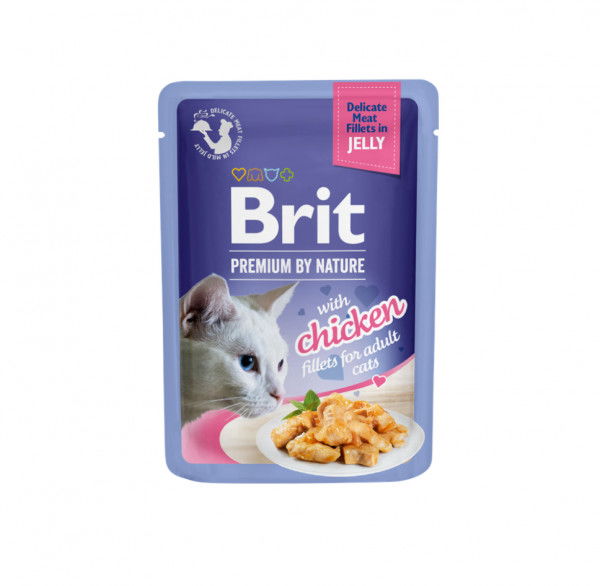Brit Premium Delicate Chicken in Jelly konservai katėms vištienos filė drebučiuose