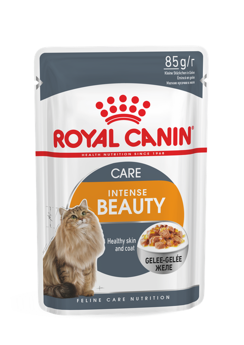 Royal Canin Intense Beauty (gabaliukai drebučiuose) 85g.