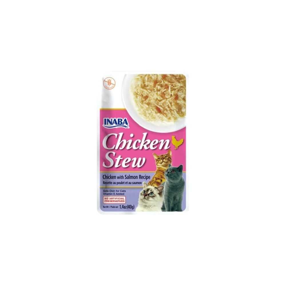 Ciao Cat Chicken Stew With Salmon - Konservai Katėms, 40g