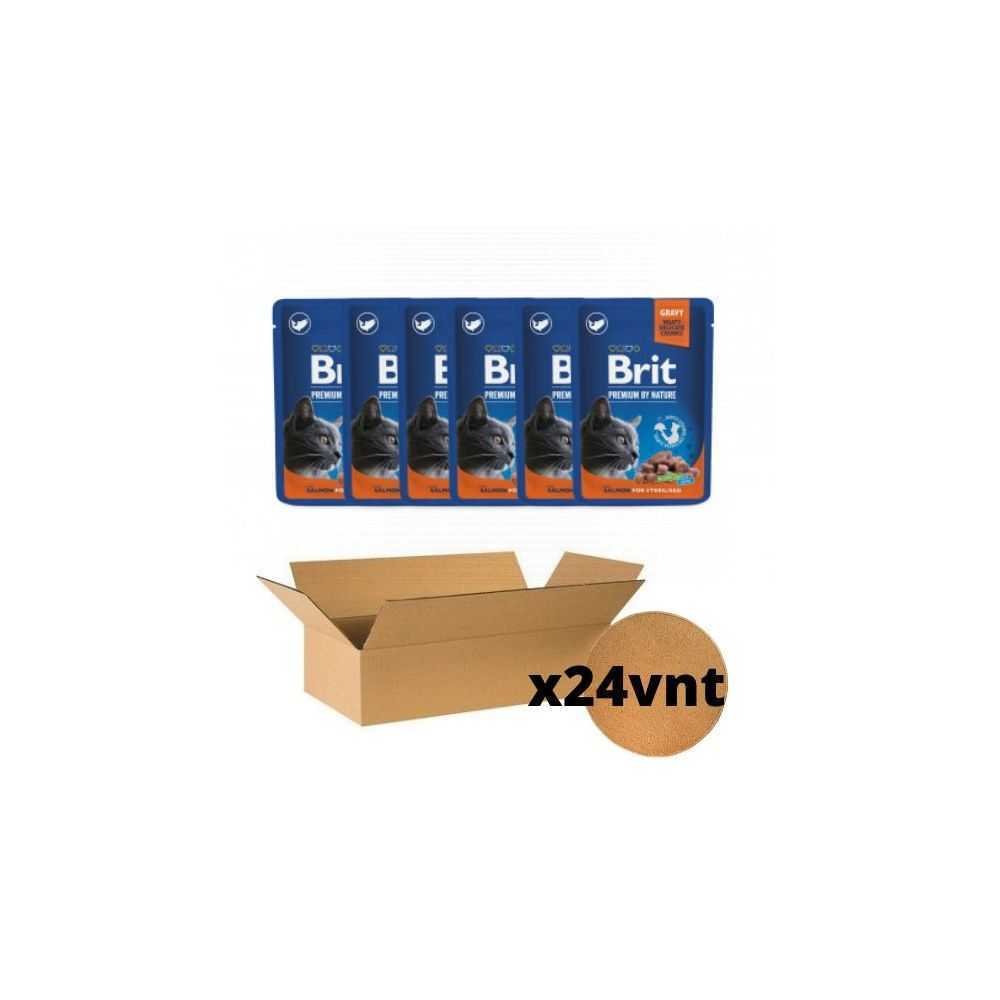 Brit Premium konservai katėms maiš. Salmon for Sterilised 100g. * 24vnt.