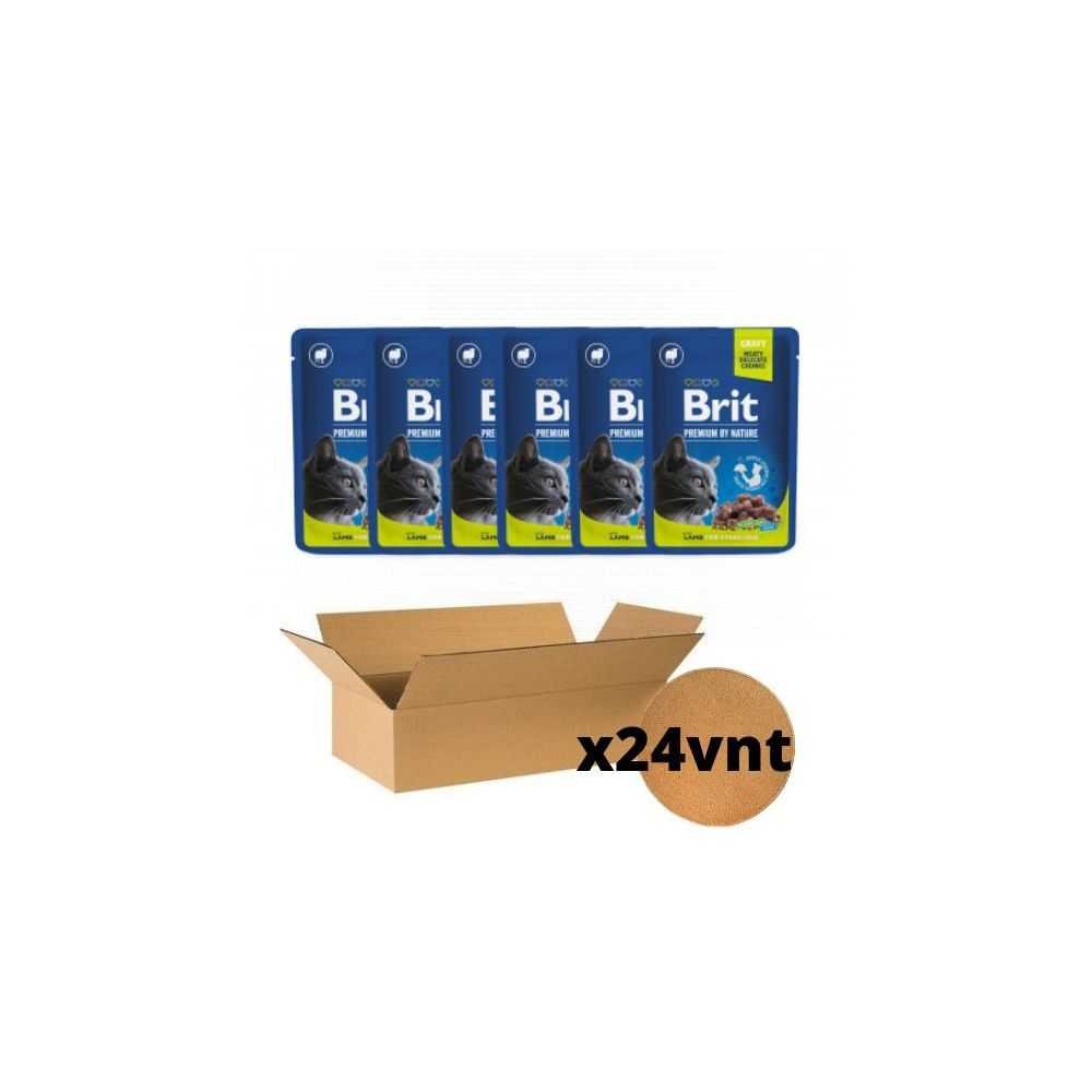 Brit Premium konservai katėms maiš. Lamb for Sterilised 100g. x 24vnt.