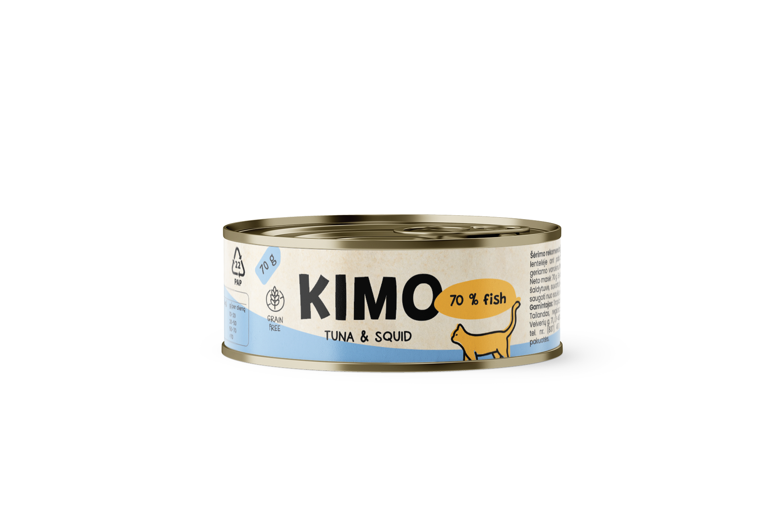 Kimo Tuna&Squid konservai katėms su tunu ir kalmarais (70g. * 24vnt.)