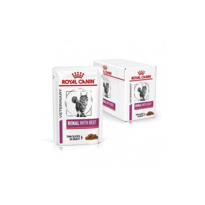 ROYAL CANIN Renal drėgnas maistas katėms su jautiena, 85 g