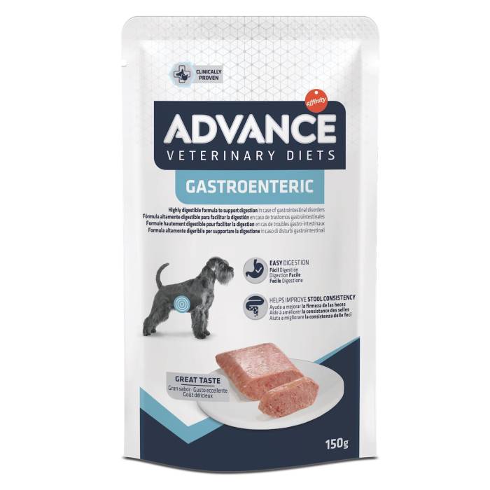 Advance Veterinary Diets Gastroenteric drėgnas maistas šunims, turintiems virškinimo trakto problemų, 150 g