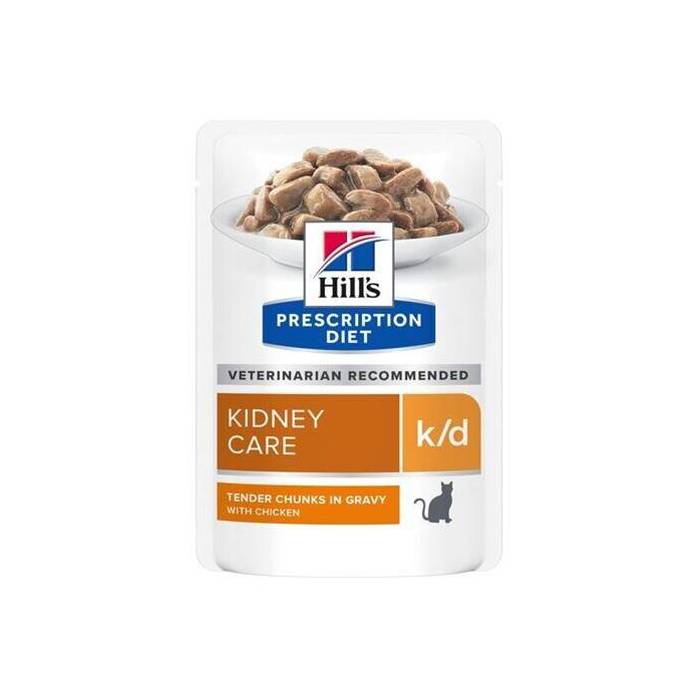 Hill's Prescription Diet Kidney Care k/d Chicken drėgnas maistas katėms, skirtas inkstų funkcijai palaikyti, 85 g
