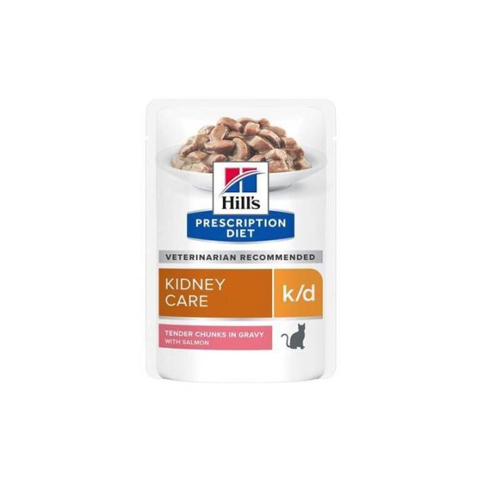 Hill's Prescription Diet Kidney Care k/d Salmon drėgnas maistas katėms, skirtas inkstų funkcijai palaikyti, 85 g