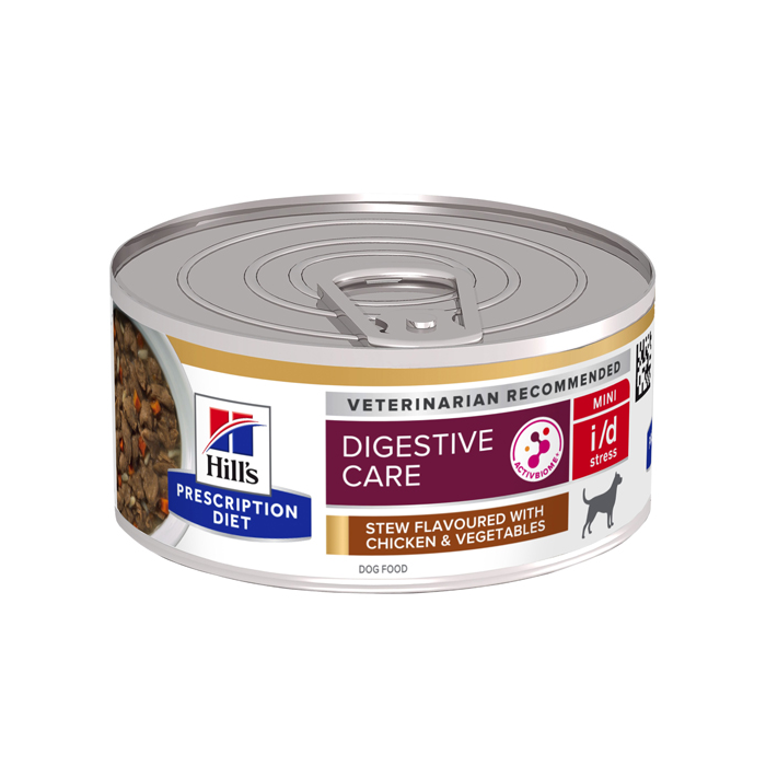 Hill's Prescription Diet Canine i/d Digestive Care Stress Mini drėgnas maistas stresą patiriantiems mažų veislių šunims su virškinimo trakto sutrikimais,156 g