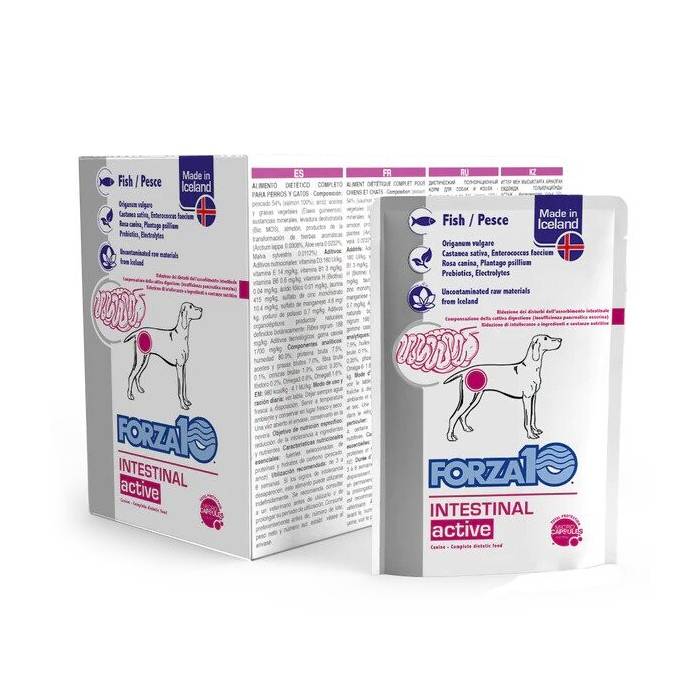 Forza10 Intestinal ActiWet Fish drėgnas maistas šunims, virškinimo sistemai gerinti, 100 g