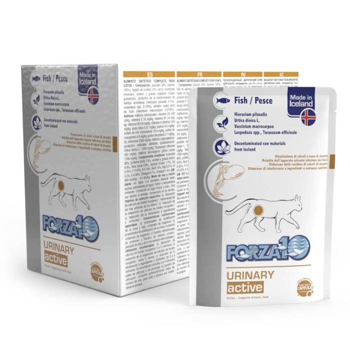 Forza10 Urinary ActiWet Fish drėgnas maistas katėms, struvitiniams akmenims tirpinti bei esant šlapimo takų ligoms, 100 g