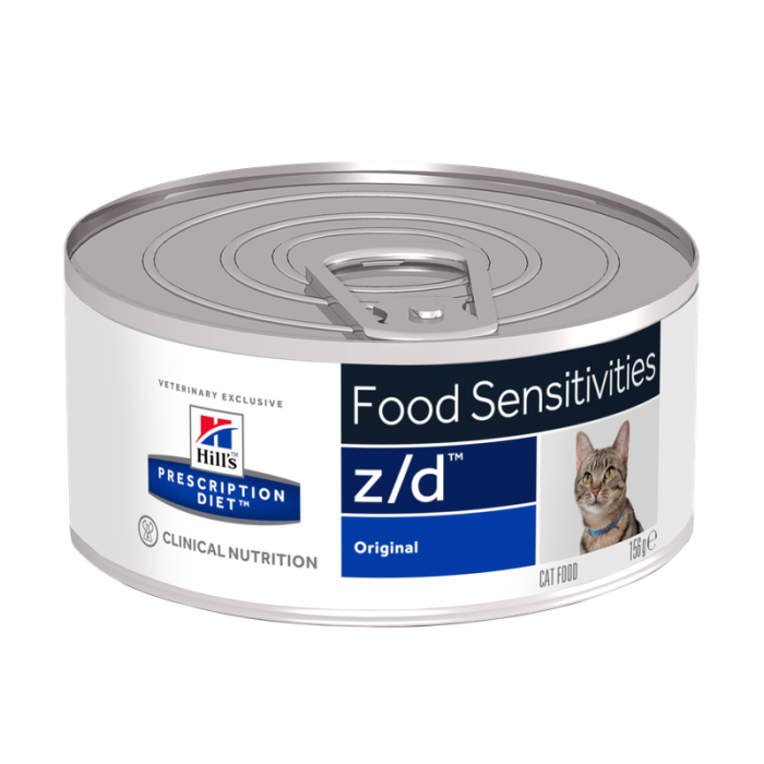 Hills Prescription Diet Food Sensitivities z/d Original drėgnas maistas alergiškoms ir virškinimo sutrikimų turinčioms katėms, 156 g