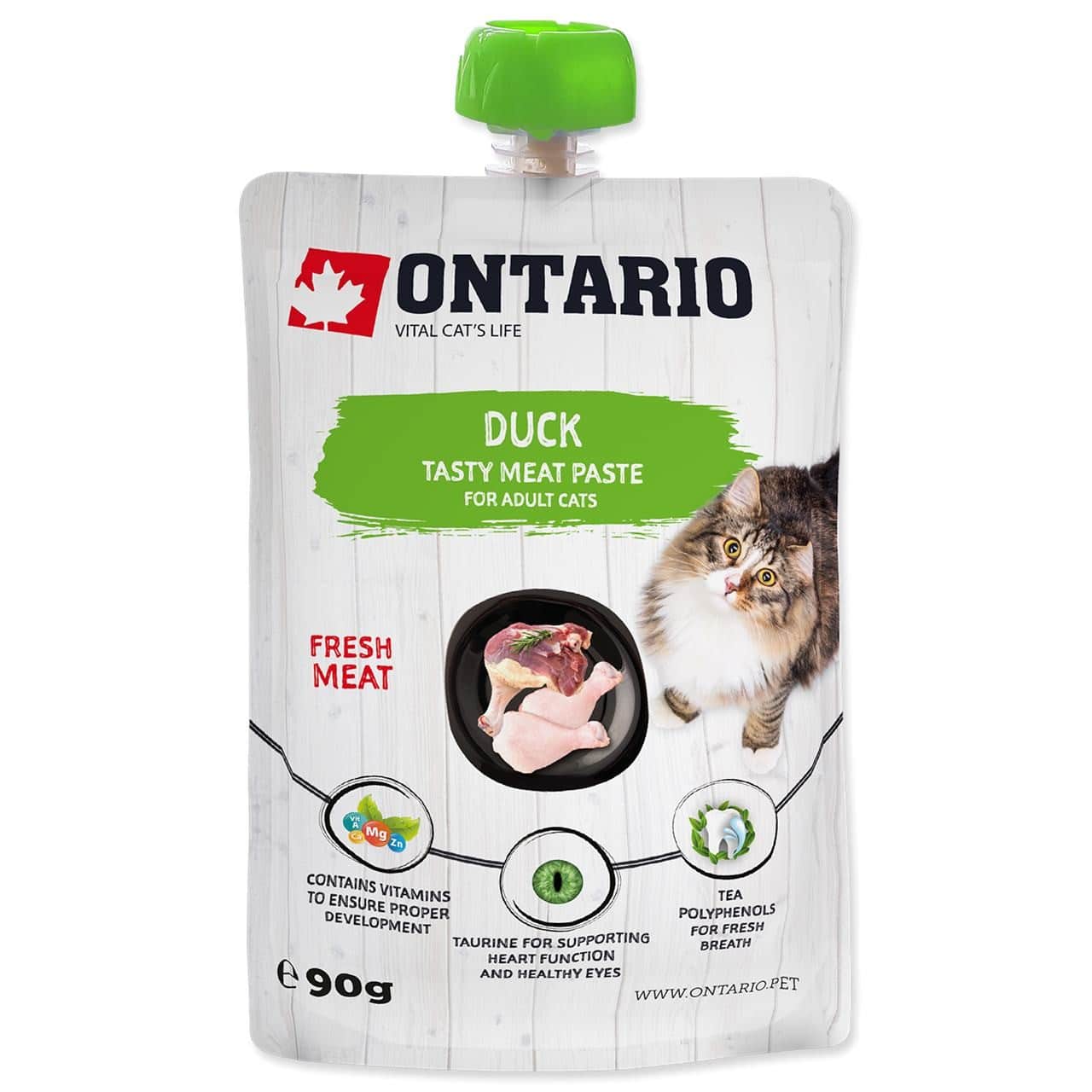 ONTARIO Duck Fresh Meat Paste paštetas katėms su antiena 90g