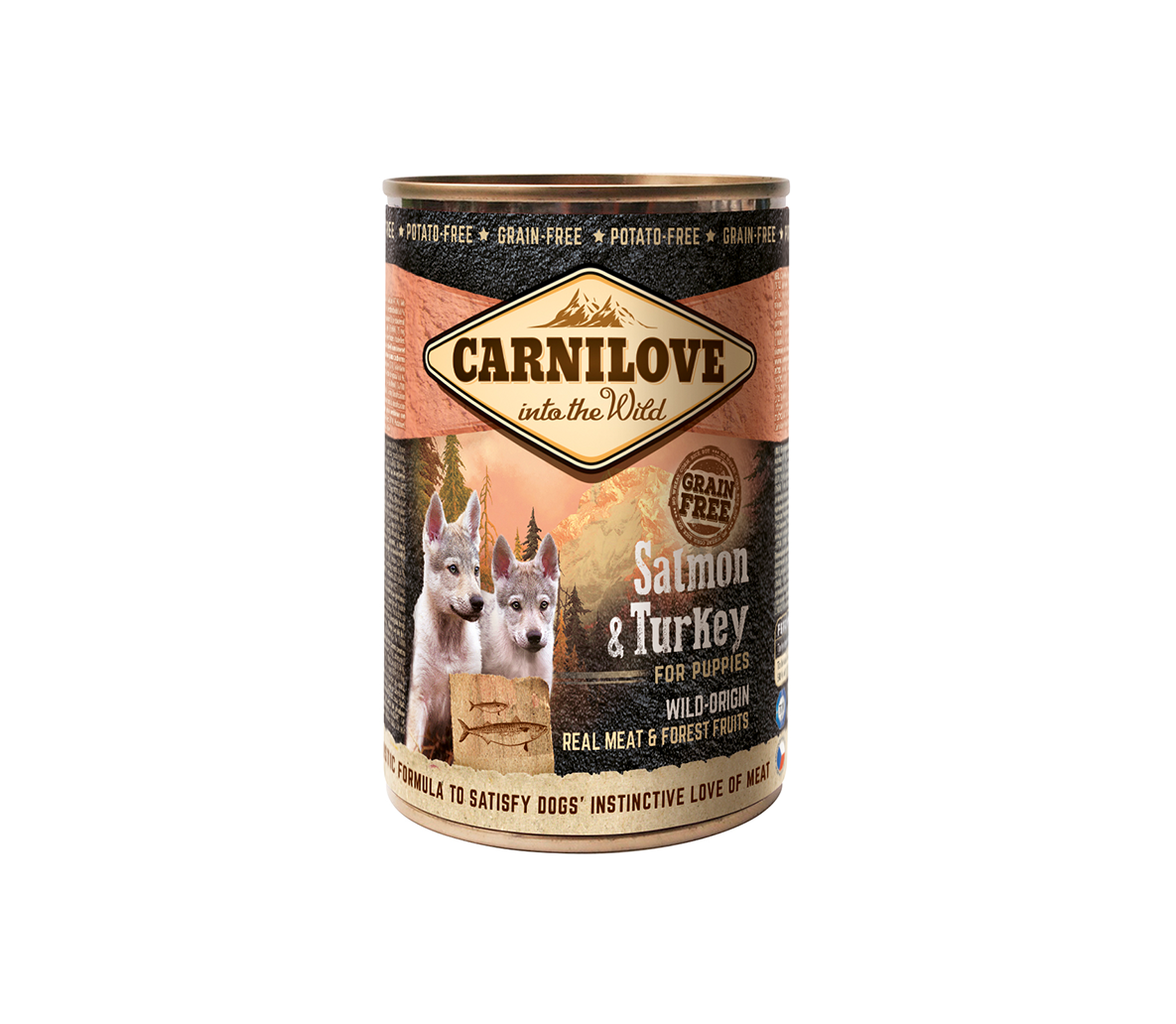 Carnilove konservai šuniukams Wild Meat Salmon - Turkey Puppies, 400 g