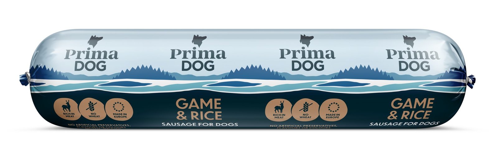 PRIMADOG Žvėrienos-ryžių dešra 800g.
