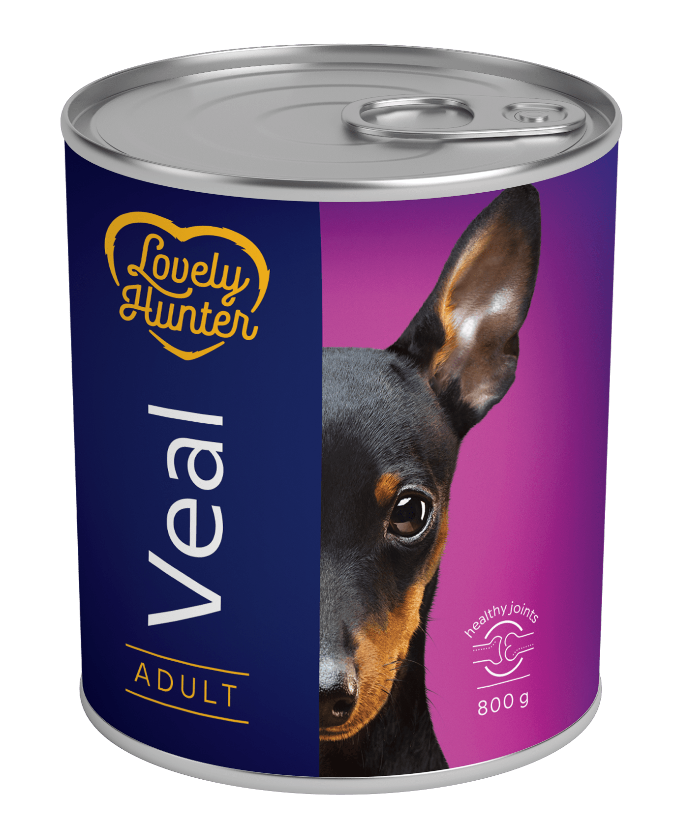 LOVELY HUNTER ADULT VEAL KONSERVUOTAS PAŠARAS ŠUNIMS 800g