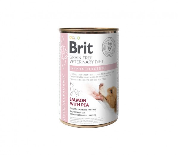 Brit GF Veterinary Diets konservai šunims Hypoallergenic 400g. * 6vnt.