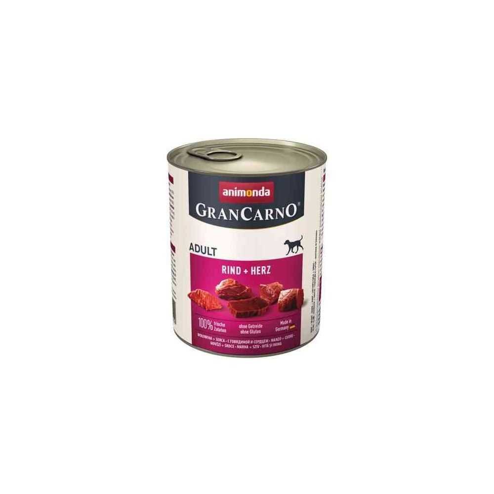 GRANCARNO Konservai Adult Su Jautiena Ir Širdimis (800g x 6)