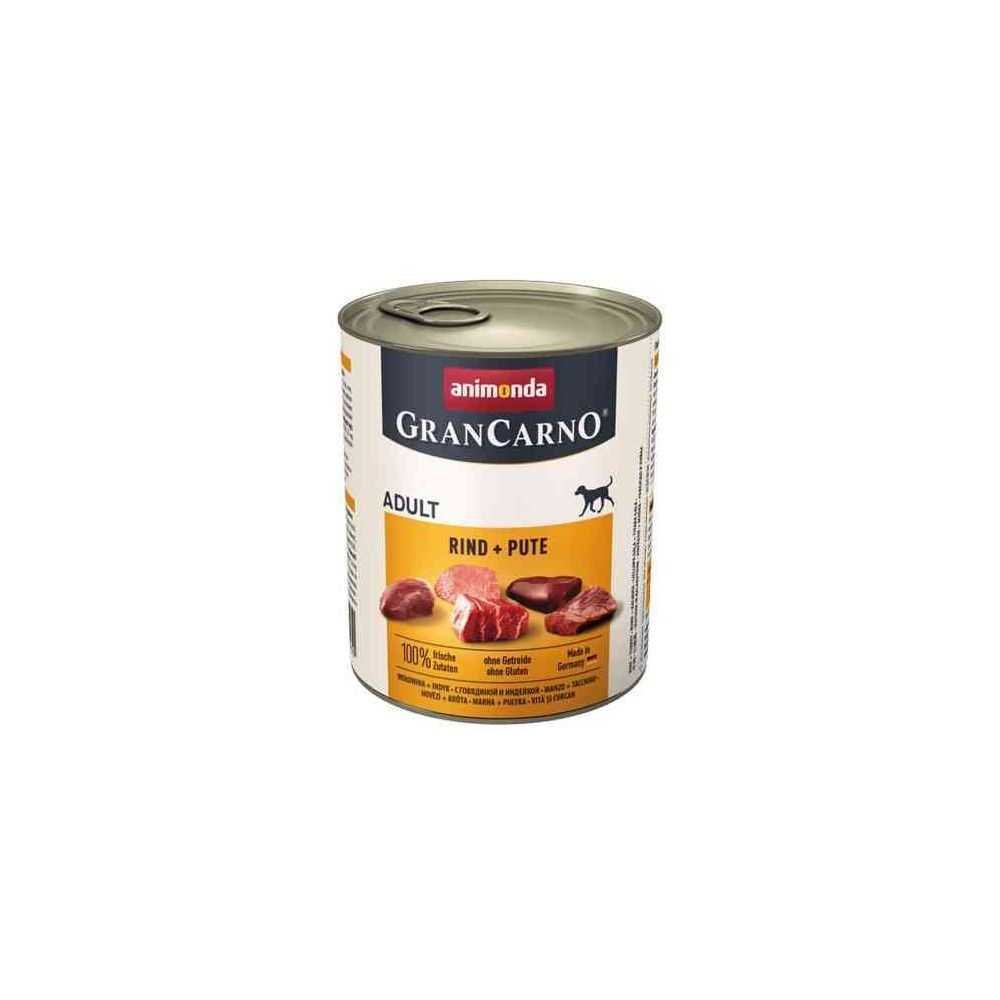 GRANCARNO konservai šunims Adult su jautiena ir kalakutiena (800g x 6)