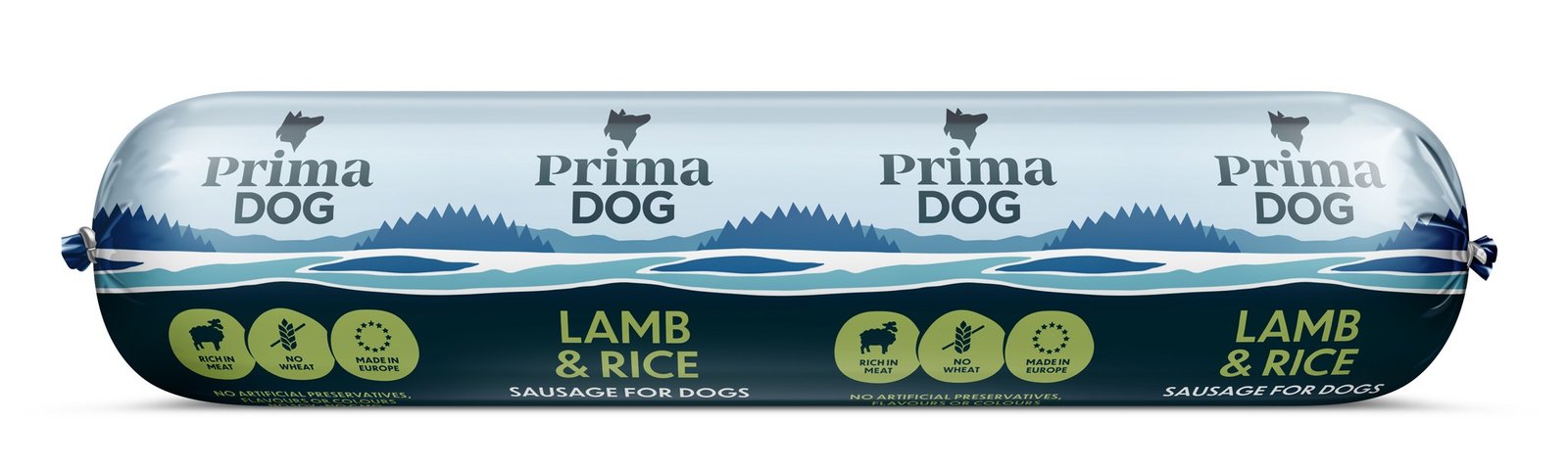 PRIMADOG Ėrienos-ryžių dešra  800g.