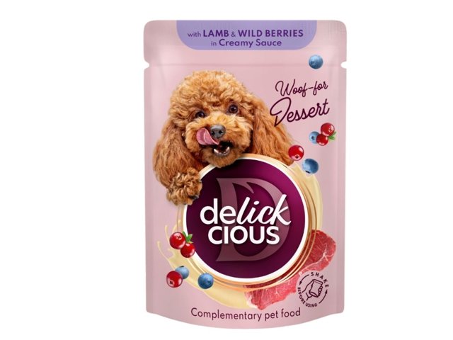 Delickcious konservai su ėriena ir laukinėmis uogomis šunims 12x80g