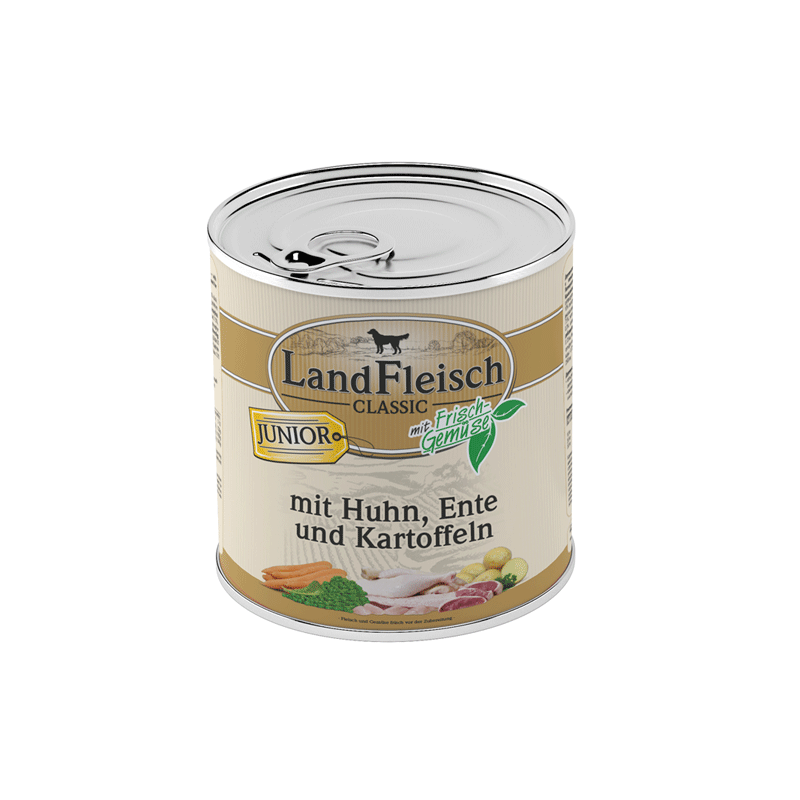 LandFleisch konservai šuniukams su vištiena, antiena ir bulvėmis, 800 g