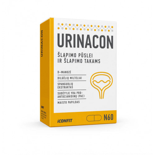 Iconfit Urinacon Complex Capsules Kapsulės šlapimo pūslei ir šlapimo takams, 60 kapsulių